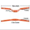 FIFTY-FIFTY Mountain Bike Riser Handlebar, Aluminum Alloy MTB Handlebar, 31.8mm Diameter, 780mm Wide Bicycle Bar (Orange, 35mm Rise) view 3