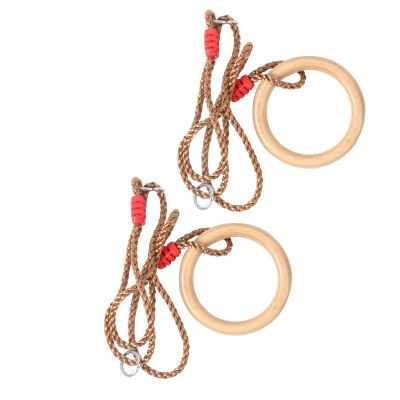 Wooden Gymnastics Rings, Wooden Swing Rings 120 Kg Load-Bearing for Adults for Children