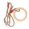 Wooden Gymnastics Rings, Wooden Swing Rings 120 Kg Load-Bearing for Adults for Children view 2