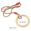 Wooden Gymnastics Rings, Wooden Swing Rings 120 Kg Load-Bearing for Adults for Children view 3