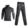 HARGLESMAN Men's Tactical Airsoft Long Sleeve Uniform Set Shirts Snug Fitting Top Shirt Practical Painting Ball Comfortable Breathable Soft Work Hiking Hunting Outdoor Suits Black Python XL view 1