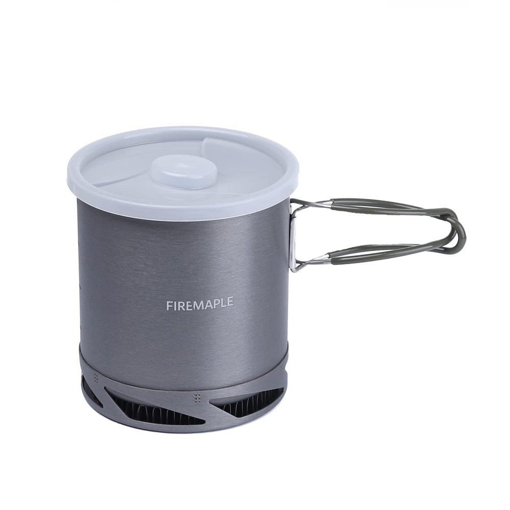 Fire Maple FMC-XK6 Camping and Backpacking Pot with Heat Exchanger | Portable Lightweight Camp Cookware | Hard Anodized Aluminum