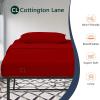 Cottington Lane Cot Size 33 x 75 Sheet Set, Hotel Quality 100% Cotton 4 Piece Bunk Bed Sheets, Perfect for Narrow Twin, Camp Bunk,Trifold Mattress, Guest Bed Replacement, Burgundy Solid view 2