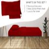 Cottington Lane Cot Size 33 x 75 Sheet Set, Hotel Quality 100% Cotton 4 Piece Bunk Bed Sheets, Perfect for Narrow Twin, Camp Bunk,Trifold Mattress, Guest Bed Replacement, Burgundy Solid view 3
