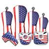 USA Golf Head Covers for Driver & Fairway Woods - Premium Leather Headcovers, Designed to Fit All Woods and Drivers (135 3pcs) view 1