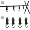 Peace Park PP0820 Camping Rack, Hanging Stand, Lantern Stand, Hanger Rack, Foldable, Small, Storage Bag Included, Black view 4