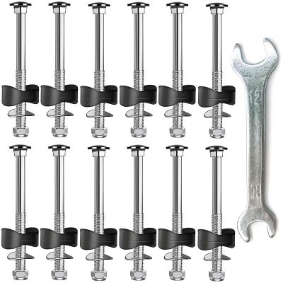POROHOM 12 PCS Trampoline Screws, Long Screw Trampoline Replacement Parts, Anti-Loose Bolts and Nuts,Trampoline Accessories Stability Tool- 3"(Length)