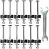 POROHOM 12 PCS Trampoline Screws, Long Screw Trampoline Replacement Parts, Anti-Loose Bolts and Nuts,Trampoline Accessories Stability Tool- 3"(Length) view 1