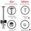 POROHOM 12 PCS Trampoline Screws, Long Screw Trampoline Replacement Parts, Anti-Loose Bolts and Nuts,Trampoline Accessories Stability Tool- 3"(Length) view 3