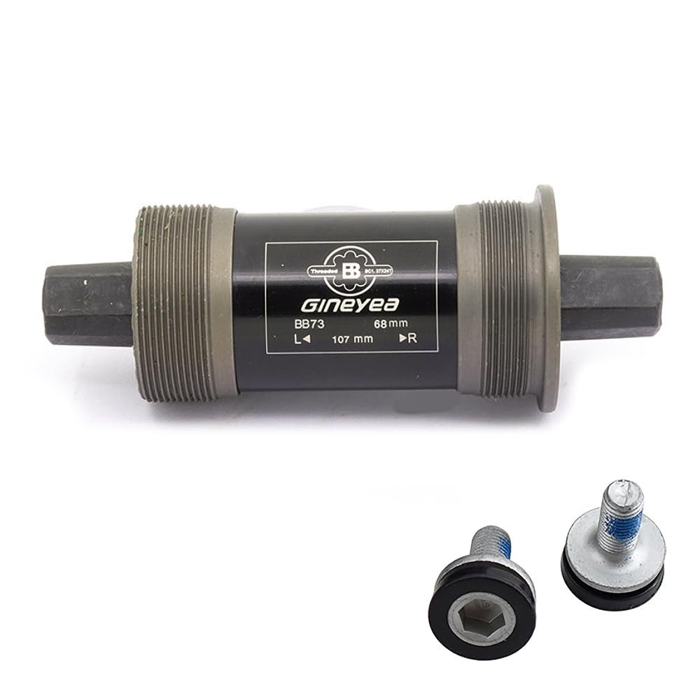 catazer Bicycle Bottom Bracket Square Taper 68mm x 103/107110.5/113/116/118/120/122.5/124.5/127.5mm BSA (107mm)