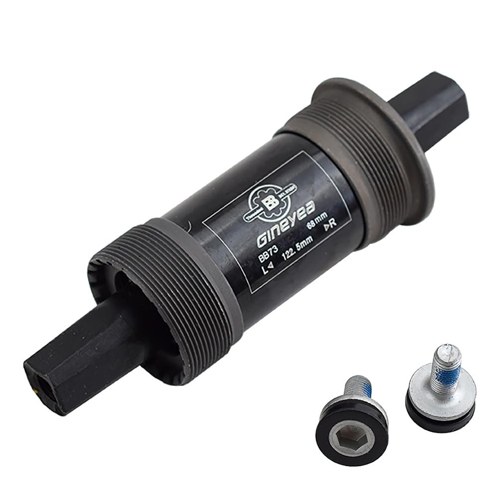 catazer Bicycle Bottom Bracket Square Taper BSA 68mm X 122.5mm Spindle Steel Bike Crank Asix
