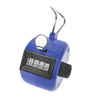 TopTie Hand Tally Counter, 4-Digit Mechanical Golf Clicker Counter Handheld, Palm Number Counter - Blue