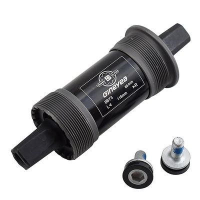 catazer Bicycle Bottom Bracket Square Taper BSA 68mm Spindle 116mm Bike Steel Crank Axis with Screws