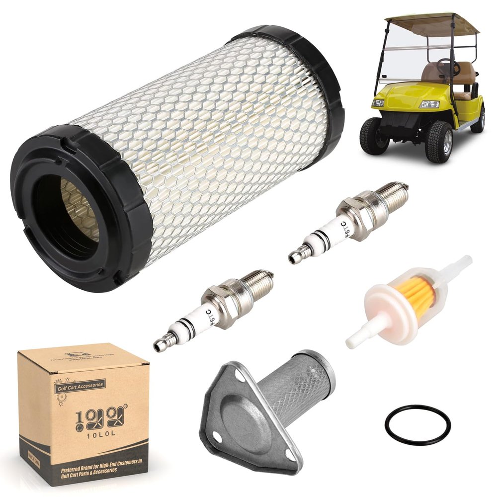 10L0L Golf Cart Tune Up Kit for EZGO ST350 Workhorse 1996-Up,EZGO TXT 2005-2009 with MCI Motor and RXV 2008 Up Gas Models with Robbins Motor,OEM# 72084G01, 26591G01, 28463G01