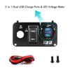10L0L Golf Cart EZGO Key Switch Console Panel,Include DC 9V-48V Input 3.1A Fast Charge Dual USB Charger Sockets & Digital Voltmeter & Forward Reverse Switch for EZGO TXT & Medalist PDS view 3