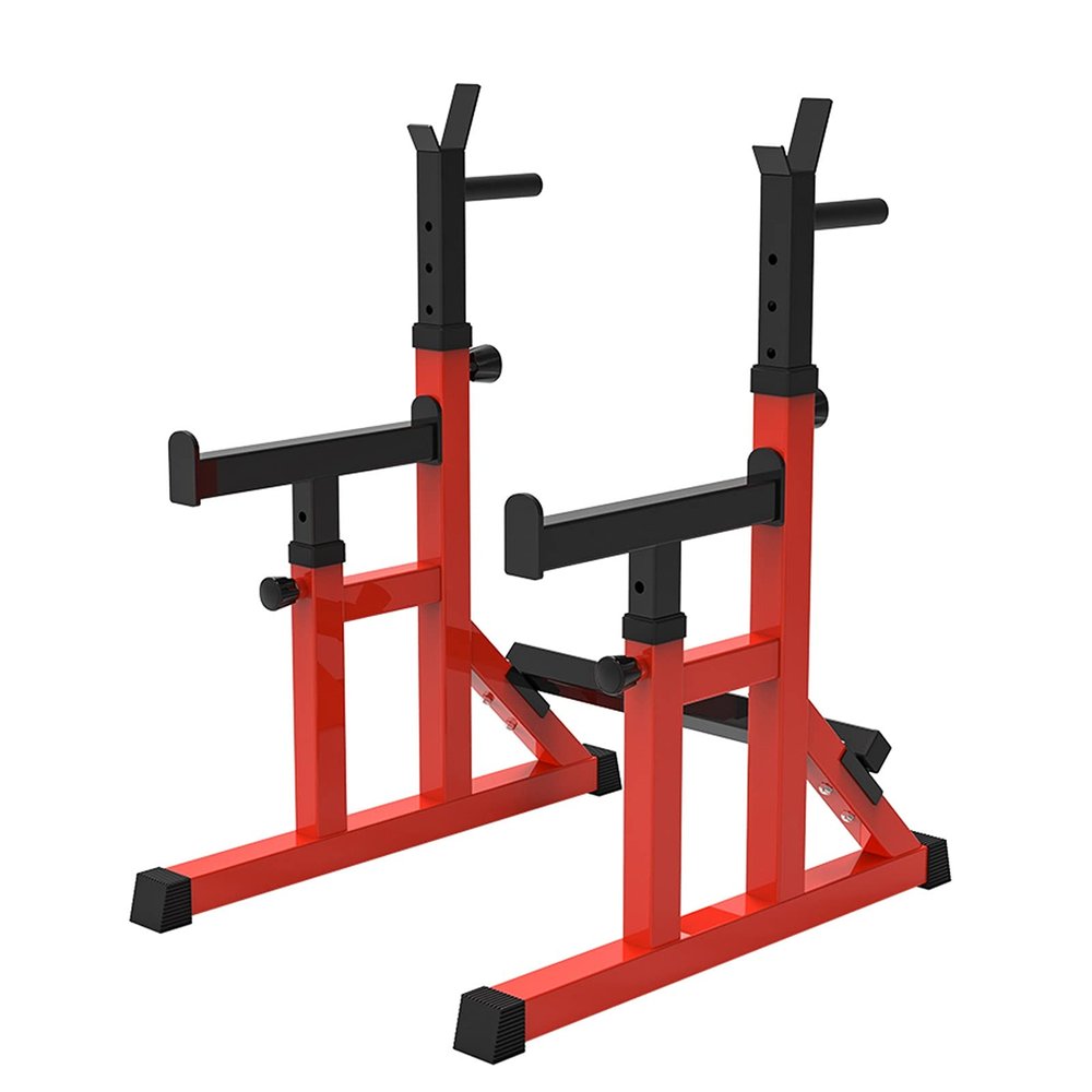 Adjustable Squat Barbell Rack, Home Gym Multifunctional Bench Press Stand, Strength Training Equipment for Men Women