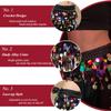 Belly Dance Hip Scarf with Coins Sequin Fringe Belt Skirt Belly Dancer Costumes for Women (Colorful-Black) view 4