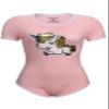 CutiePlusU Cotton Button Crotch Bodysuit Onesie Pajamas - Unicorn Pink S view 4