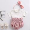 Baby Girls Boy Cotton Shorts Newborn Solid Floral Ruffle Shorts Bloomers Skirt Basic Elastic Waistband Loose Bottoms (2-3 Years,Ruffle-Pink,2 Years,3 Years) view 2