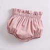 Baby Girls Boy Cotton Shorts Newborn Solid Floral Ruffle Shorts Bloomers Skirt Basic Elastic Waistband Loose Bottoms (2-3 Years,Ruffle-Pink,2 Years,3 Years) view 3