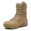 hongrenamz Women's Men's Lightweight Walking Boots High Rise Hiking Trekking Shoes Lace up Outdoor Boots Sand-EU43/US9 view 1