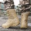 hongrenamz Women's Men's Lightweight Walking Boots High Rise Hiking Trekking Shoes Lace up Outdoor Boots Sand-EU43/US9 view 4