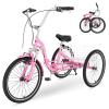 NAIZEA Folding Adult Tricycle - 7 Speed 20/24/26 Inch Folding Tricycle for Adult, 3 Wheel Bike, Foldable Trike with Large Basket/Low-Step Through for Men Women Senior view 1