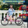 NAIZEA Folding Adult Tricycle - 7 Speed 20/24/26 Inch Folding Tricycle for Adult, 3 Wheel Bike, Foldable Trike with Large Basket/Low-Step Through for Men Women Senior view 2
