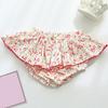 Baby Girls Boy Cotton Shorts Newborn Solid Floral Ruffle Shorts Bloomers Skirt Basic Elastic Waistband Loose Bottoms (12-24 Months,Pink Floral,12 Months,24 Months) view 3