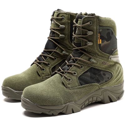 hongrenamz Women's Men's High Top Walking Boots Water Resistant Hiking Trekking Shoes Lace up Outdoor Boots Green-EU39/US7