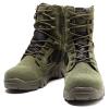 hongrenamz Women's Men's High Top Walking Boots Water Resistant Hiking Trekking Shoes Lace up Outdoor Boots Green-EU39/US7 view 2
