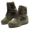 hongrenamz Women's Men's High Top Walking Boots Water Resistant Hiking Trekking Shoes Lace up Outdoor Boots Green-EU39/US7 view 3