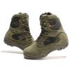 hongrenamz Women's Men's High Top Walking Boots Water Resistant Hiking Trekking Shoes Lace up Outdoor Boots Green-EU39/US7 view 4