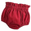 Baby Girls Boy Cotton Shorts Newborn Solid Floral Ruffle Shorts Bloomers Skirt Basic Elastic Waistband Loose Bottoms (3-4 Years,Ruffle-Red,3 Years,4 Years) view 1