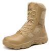 hongrenamz Men's Hiking Boots Lightweight High Rise Outdoor Trekking Walking Lace Up Ankle Boots Camping Shoes Sand-EU44/US10 view 1