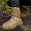 hongrenamz Men's Hiking Boots Lightweight High Rise Outdoor Trekking Walking Lace Up Ankle Boots Camping Shoes Sand-EU44/US10 view 3