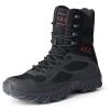 hongrenamz Men's Hiking Boots Waterproof High Top Outdoor Walking Lace Up Anti-Slip Breathable Ankle Boots Casual Camping Trekking Shoes Black-EU44/US10 view 1