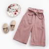 EISHOW Baby Pull On Jogger Pants Soft Corduroy Pants Overalls with 2 Pockets Bottom Bow Waist Belt Wide Leg Pant Trousers (Pink,3-4 Years,3 Years,4 Years) view 2