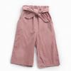 EISHOW Baby Pull On Jogger Pants Soft Corduroy Pants Overalls with 2 Pockets Bottom Bow Waist Belt Wide Leg Pant Trousers (Pink,3-4 Years,3 Years,4 Years) view 3
