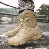 hongrenamz Women's Men's Lightweight Walking Boots High Rise Hiking Trekking Shoes Lace up Outdoor Boots Sand-EU39/US7 view 3