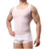 Mens Mesh Tank Tops Vest Muscle Tops Slim Fit Training Shirts Gym Wear Sportswear (M,White) view 1