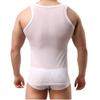 Mens Mesh Tank Tops Vest Muscle Tops Slim Fit Training Shirts Gym Wear Sportswear (M,White) view 2