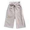 EISHOW Baby Pull On Jogger Pants Soft Corduroy Pants Overalls with 2 Pockets Bottom Bow Waist Belt Wide Leg Pant Trousers (Gray,3-4 Years,3 Years,4 Years)