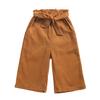 EISHOW Baby Pull On Jogger Pants Soft Corduroy Pants Overalls with 2 Pockets Bottom Bow Waist Belt Wide Leg Pant Trousers (Yellow,2-3 Years,2 Years,3 Years) view 1
