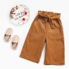 EISHOW Baby Pull On Jogger Pants Soft Corduroy Pants Overalls with 2 Pockets Bottom Bow Waist Belt Wide Leg Pant Trousers (Yellow,3-4 Years,3 Years,4 Years) view 2