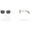 kachawoo Gradient Lens Metal Sunglasses Rimless Square Blue UV400 Brown Women Frameless (gold with brown) view 4