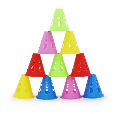 Agility Training Cone Windproof Plastic Sports Cone, 7.5cm/3in Roller Skating Football Training Cone, Indoor and Outdoor Agility Training for Children