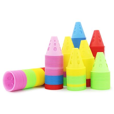 Agility Training Cone 50 Pieces of Plastic Sports Cones, Football Roller Skating Wind Agility Cone, Kindergarten Activity Cone (Color : 50pcs)
