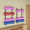 ZXXL Wall Mount Yoga Mat Rack Organizer Storage Shelf, Black Metal Yoga Mats Display Holder for Foam Roller/Resistance Band/Exercise Mat (Size : 6 Tier) view 2
