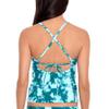 Salt + Cove Sea Foam V-Wire Tankini Top Aqua Mint M view 2